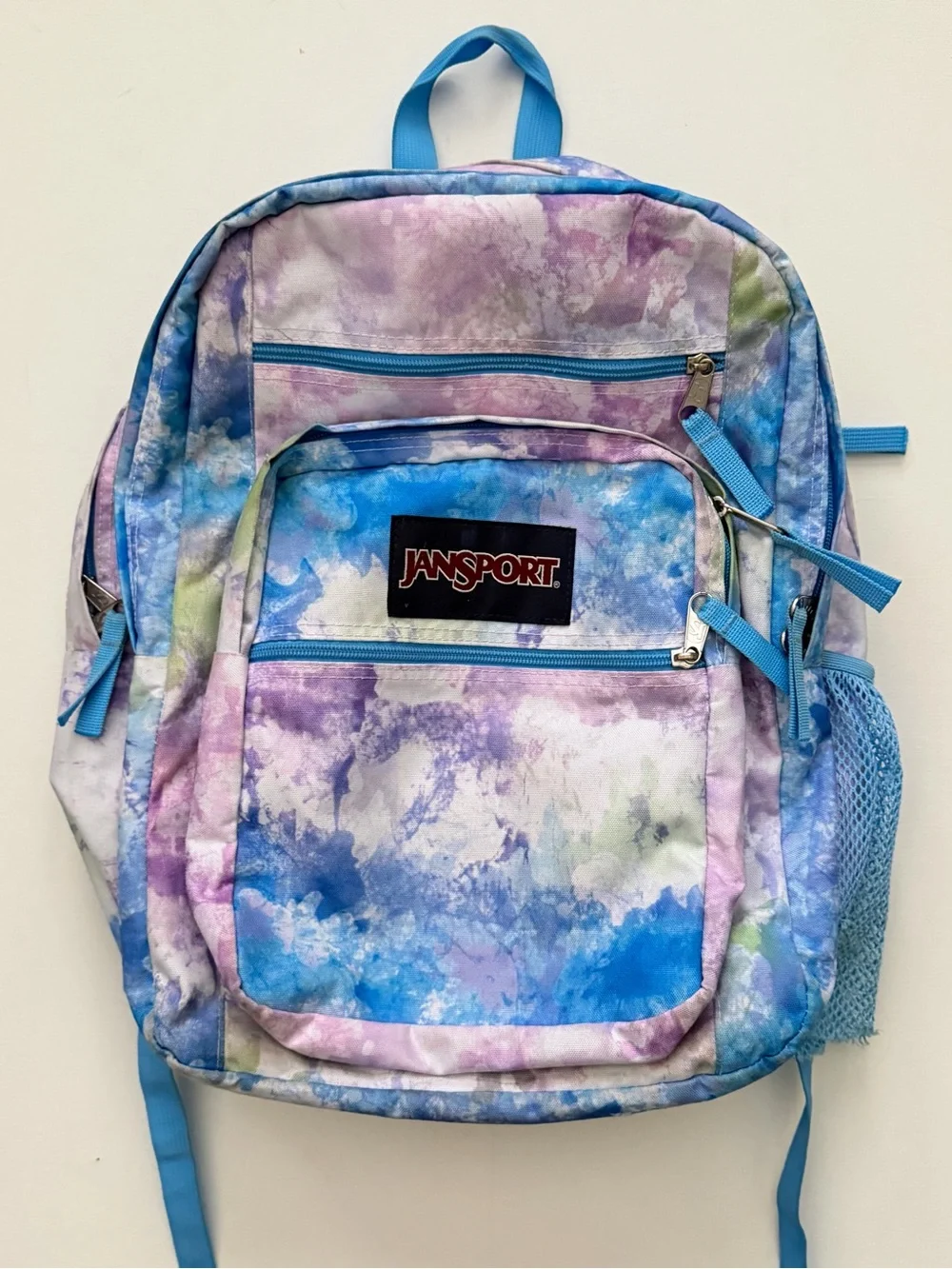 Jansport Big Student Backpack in Blue, Purple & Pink
